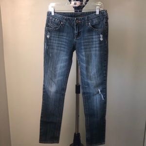 Piama Distressed Medium Wash Straight Leg Jeans